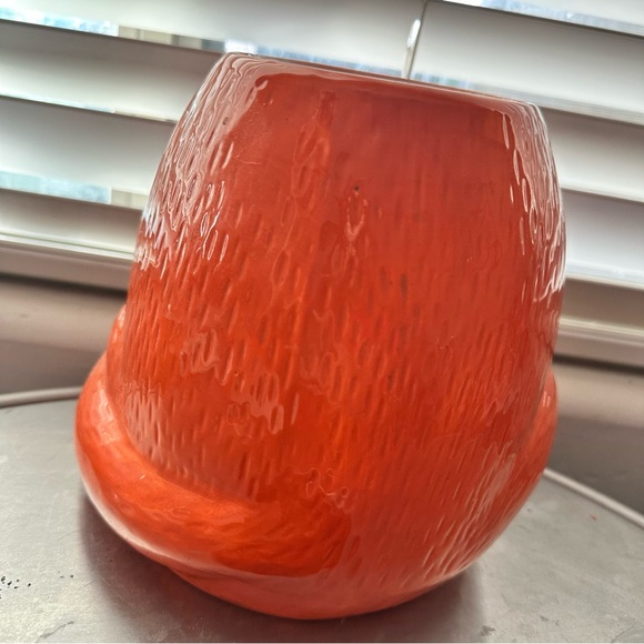 Vintage World Market Orange and White Fox Large Ceramic Canister Rare Collect - Picture 13 of 16